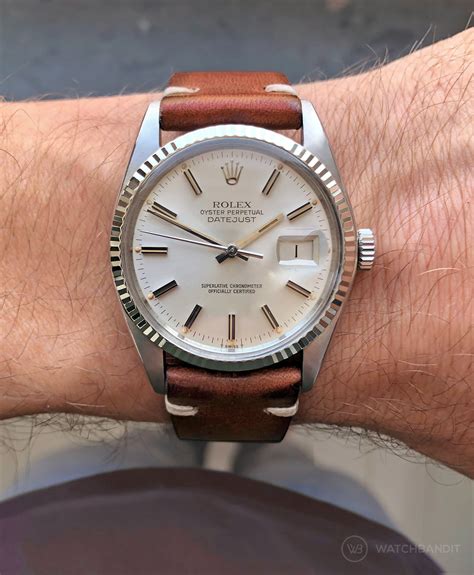 ' rolex datejust leather strap|vintage rolex datejust leather strap.